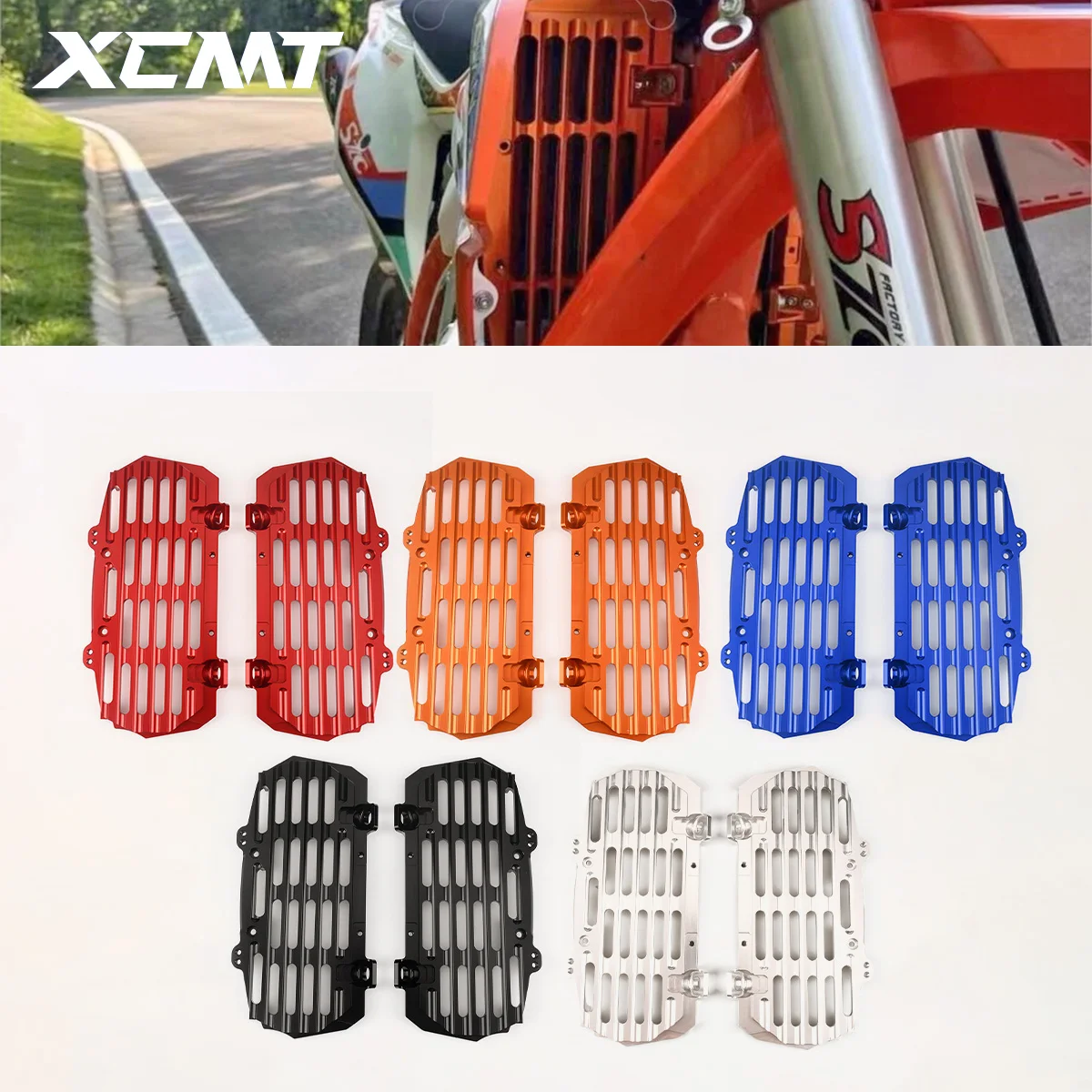 

Motorcycle Radiator Guards CNC Frame Grilles Grille Covers For KTM 125 - 500 XC XCF SX SXF XCW XCFW EXC EXC-F TPI Six Days 2024