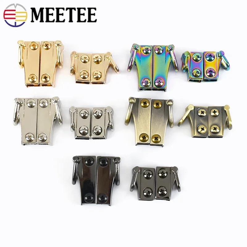 2/5/10Pairs Meetee Handbags Shoulder Metal Sides Hanging Clip Buckles Bag Chain Strap Clasp Hook Hardware Leather Accessories