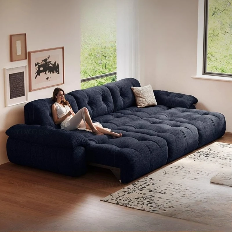 

Customizable Elettrico Fila diritta Chaise Divano letto Salotti Divano letto in tessuto Soggiorno Divano multifunzionale