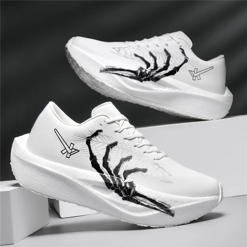 أحذية رياضية جلدية جديدة للمراهقين والطلاب، أحذية جري خفيفة للغاية تسمح بمرور الهواء وممتصة للصدمات #4