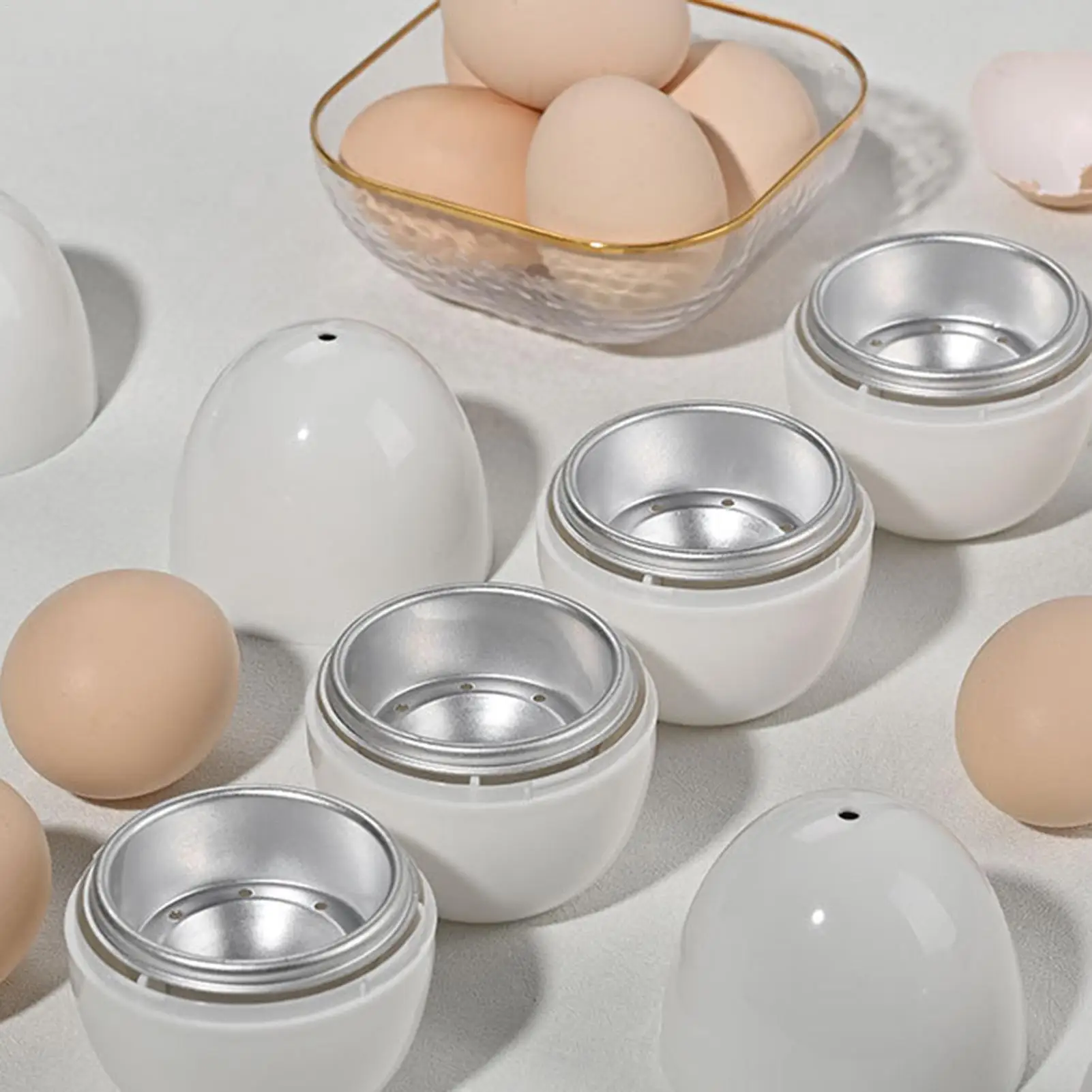 Microwave Egg Steamer Microwave Boiled Egg Maker Rapid Egg Cooker for Hard Soft Boiled Easy to clean Egg Boiler Kitchen Gadgets view 4