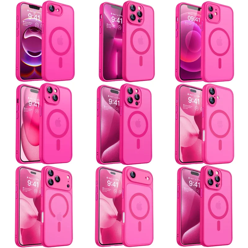 Luxuriöse Matte Hartschale für iPhone 17E 16E 18 17 Air 16 15 14 13 12 11 Pro Max IPhone17E mit Magsafe-Ladefunktion, Durchsichtige Hülle – Detail 1