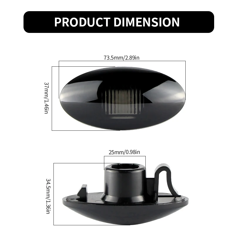 2PCS For Suzuki Swift Jimmy Vitara SX4 Alto Car Turn Signal Side Fender Marker Light Cover Shell Housing  For Opel L&R For Fiat