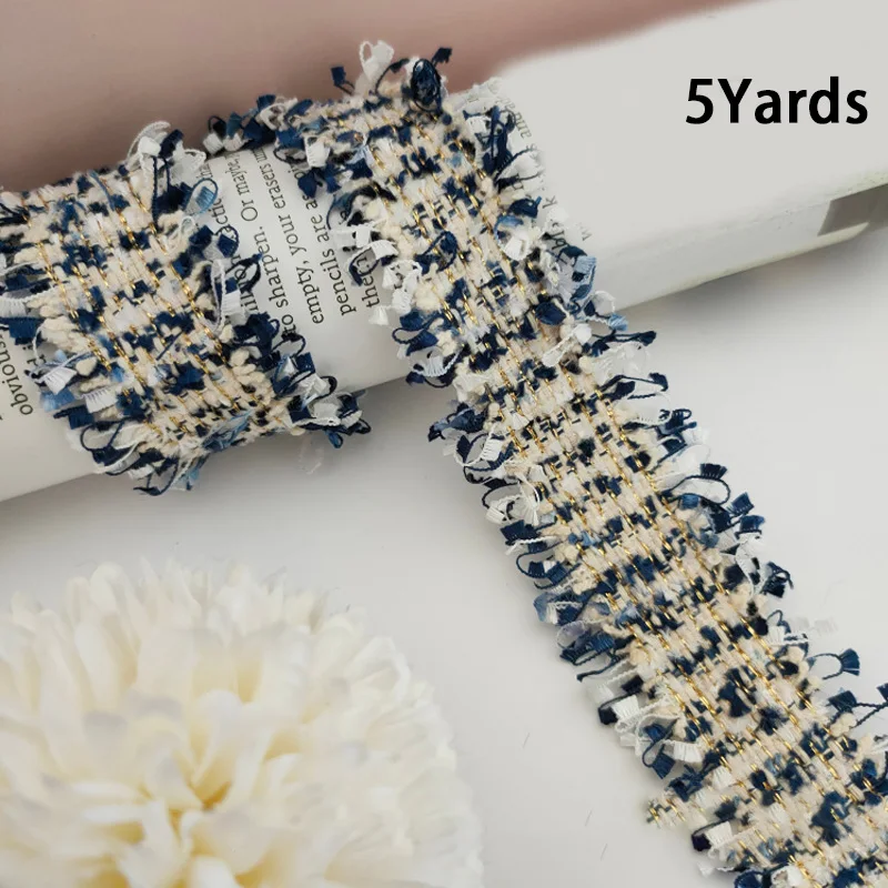 5yard Lace Trim Sewing Braided Lace Ribbon DIY Clothes Dress Edge Bag Shoulder Strap Hair Accessories Handmade Sewing Materials