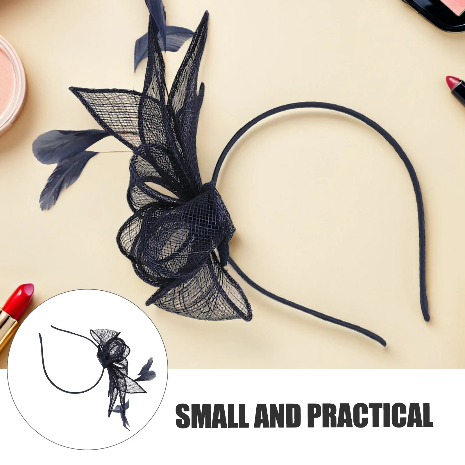 

Small Fascinator Hat Headband Hair Clip for Women Wedding Party Cocktail Formal Vintage Style Elegant Accessory