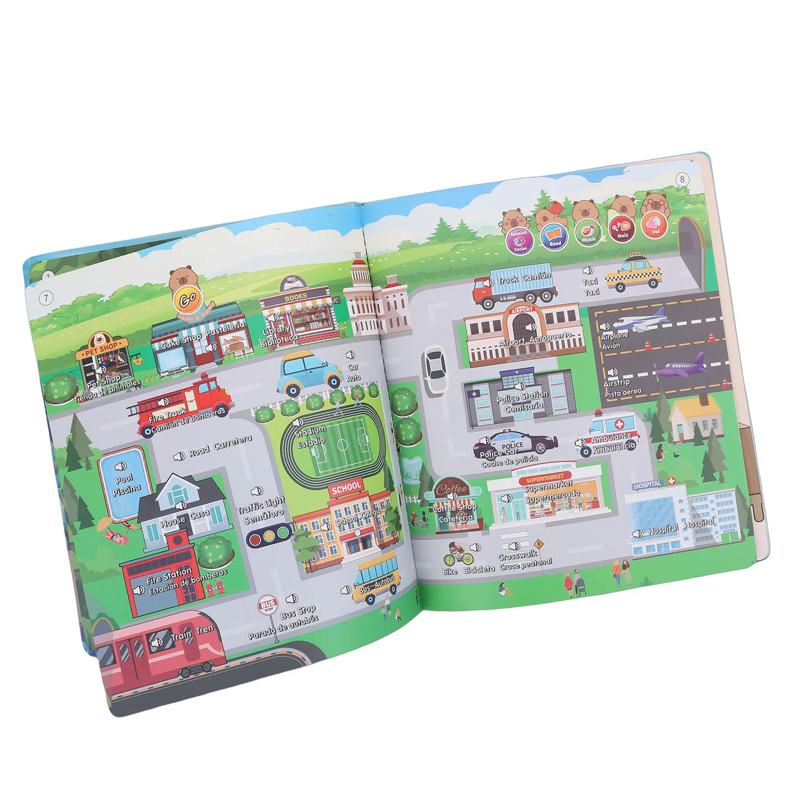 

Talking Book Bilingual Spanish English Talking Book for Kids Interactive Learning Toy Early Education Sound Book