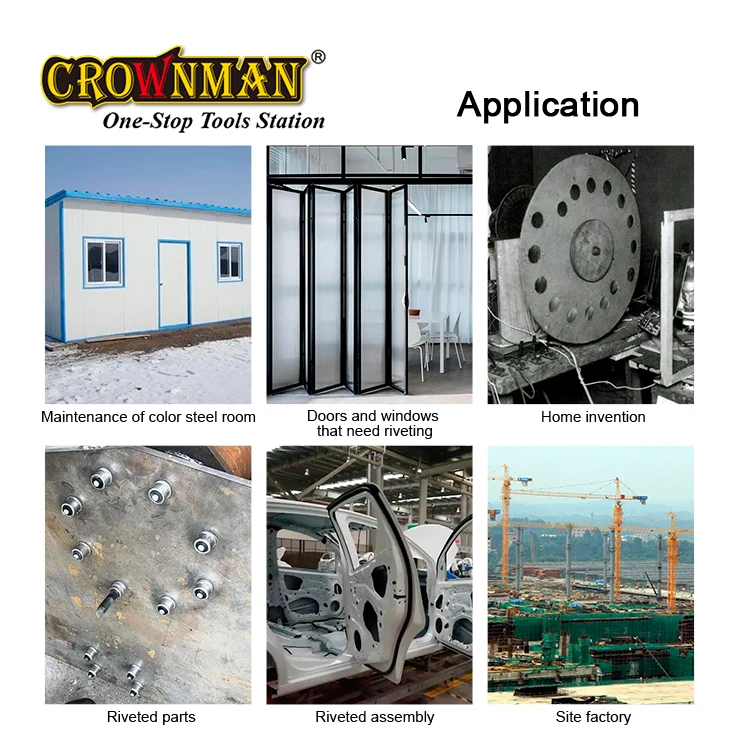 CROWNMAN Masonry & Painting Hand Tools 8" Hand Rivet Manual Aluminium Alloy&Steel Riveter  Hand Rivet Nut
