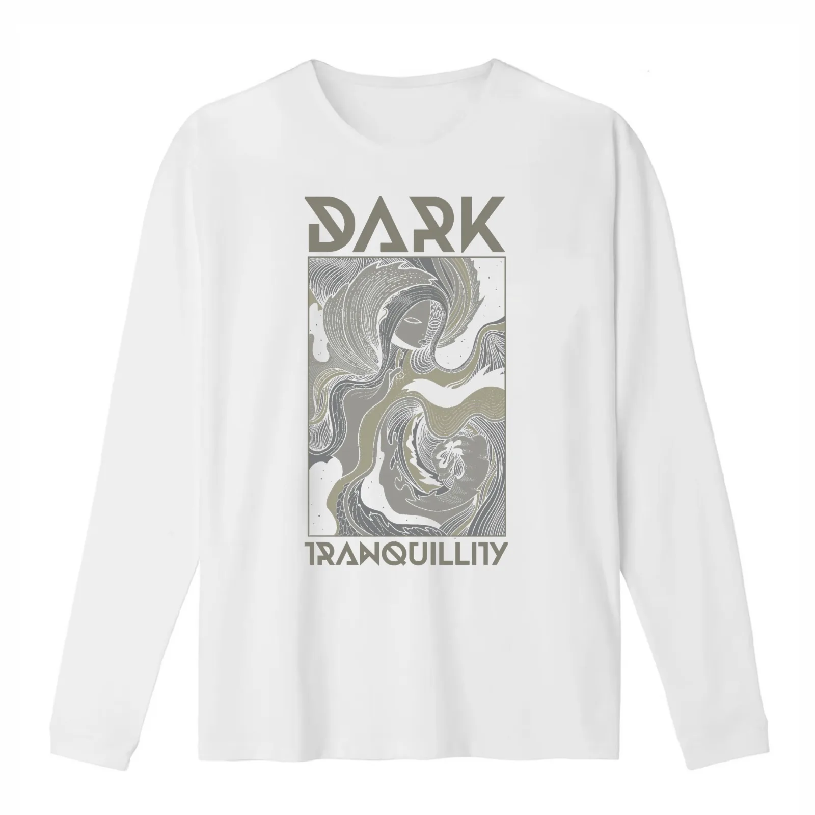 Dark Tranquillity - Abstract T-Shirt Summer Casual Cotton Tee Oversized Streetwear Tops Vintage Graphic Print 100% Cotton