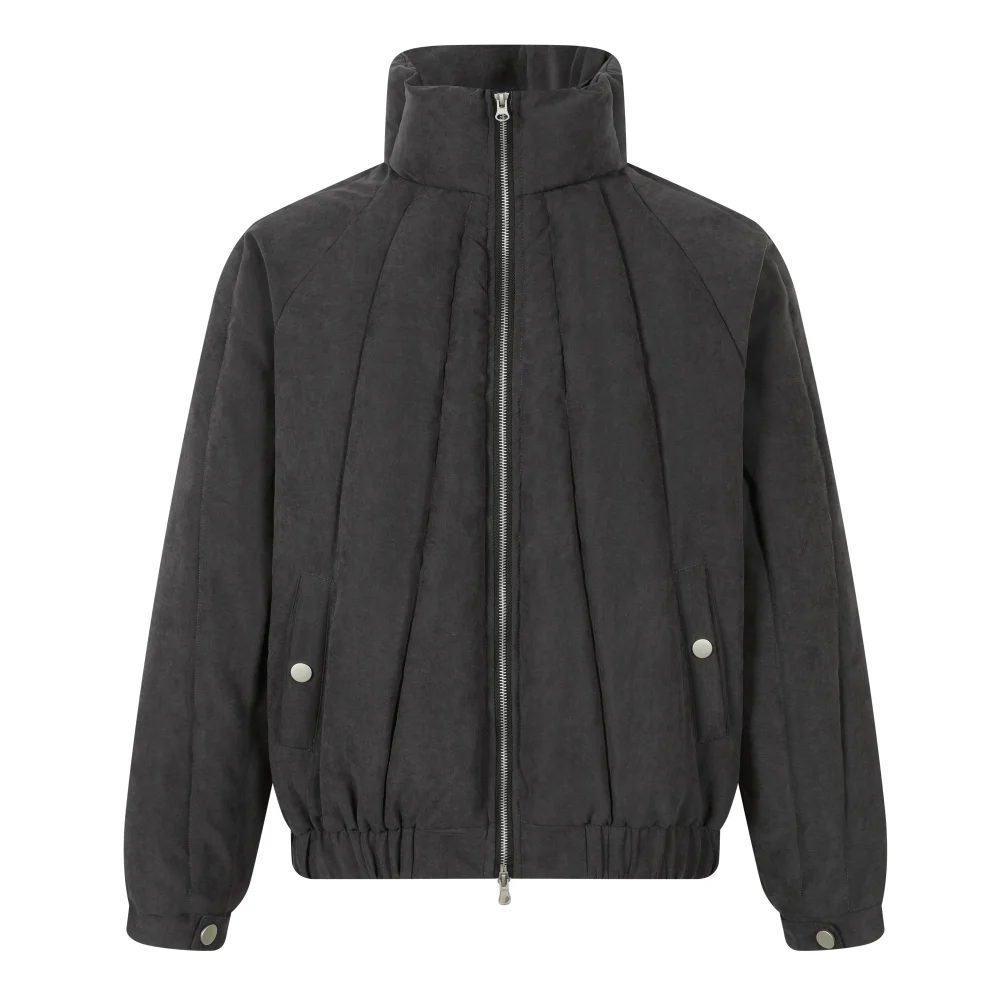 Jaqueta de inverno feminina de alta qualidade estofamento zíper casal gola leve acolchoado jaquetas casacos de inverno femininos