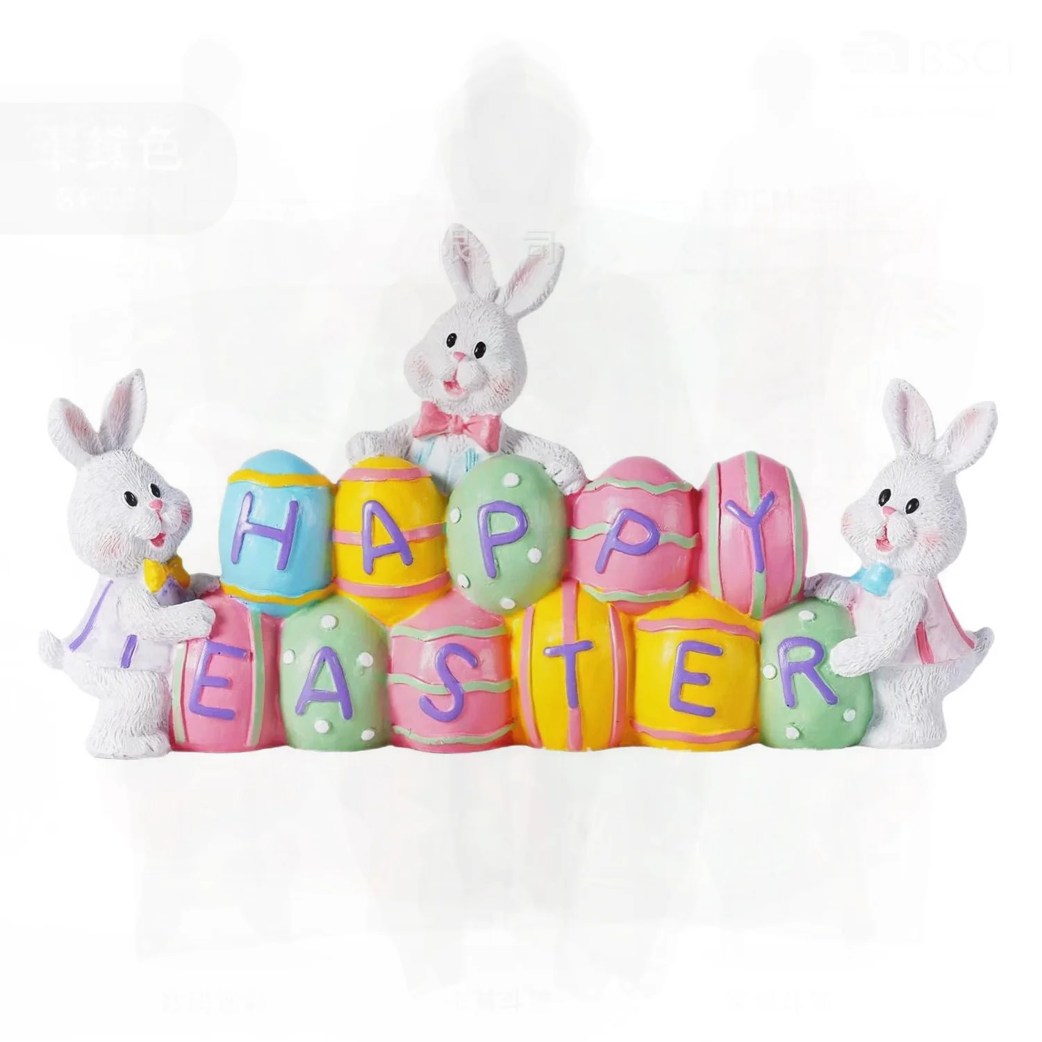 

Easter Bunny Couple Decoration Resin Crafts New Cross-border Home Office Decor Small Animal Figurine Type A/B/C