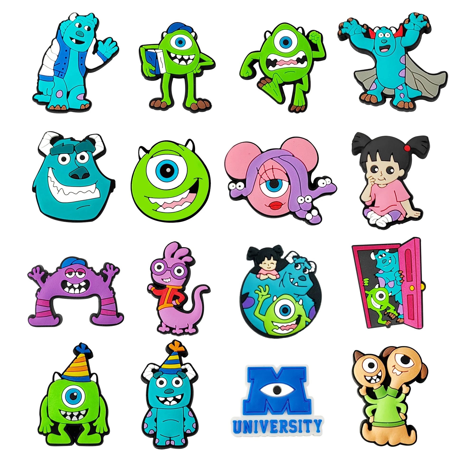 1pcs Miniso New Monsters University shoe Charms Designer for Shoe Charms Accessories for Classic Clog Kids Gift Hot Sale