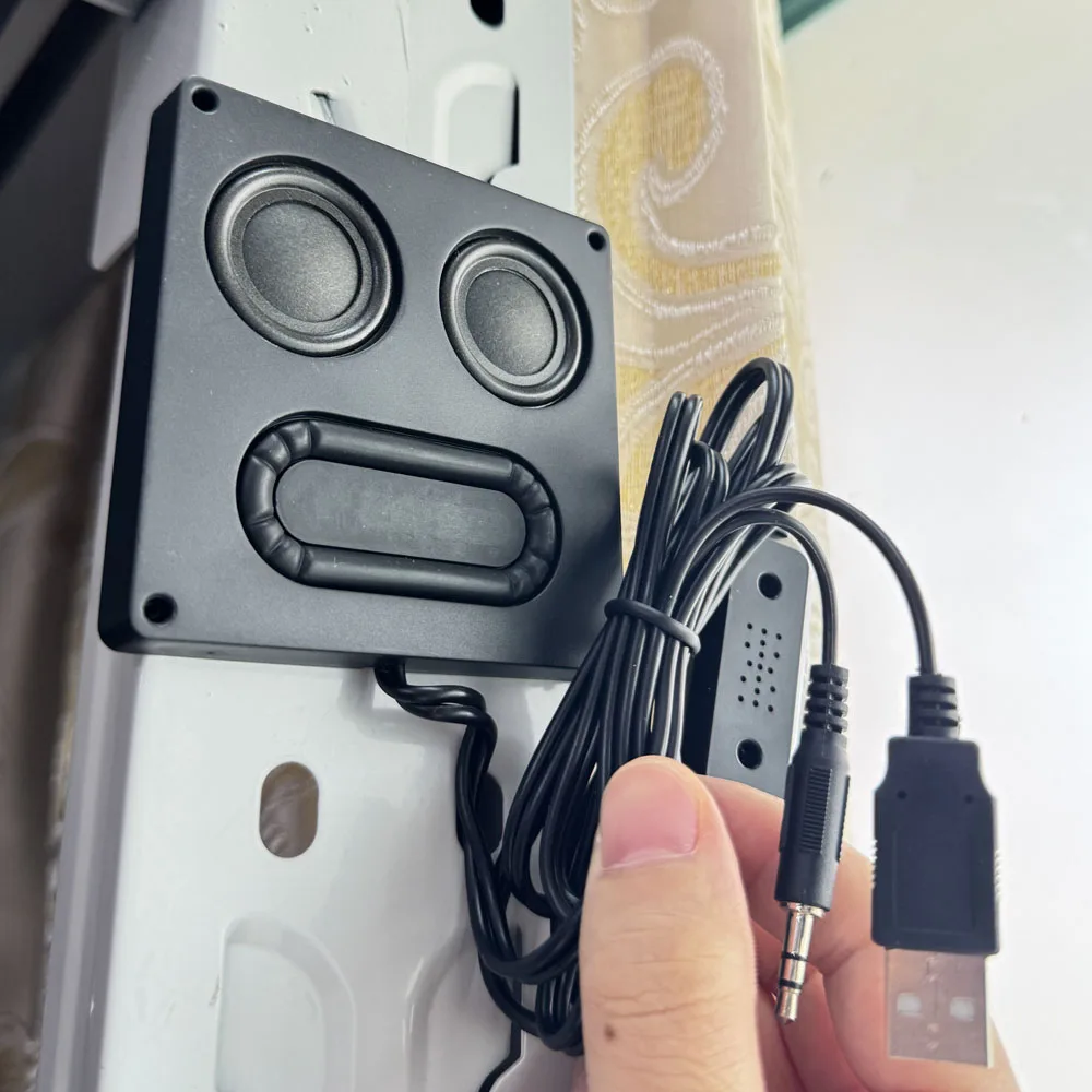 1PC Audio Portable Speakers For Computer PC TV LCD Speaker 81mm*81mm*11mm For TV Monitor Magnetic Speaker Connectorcs
