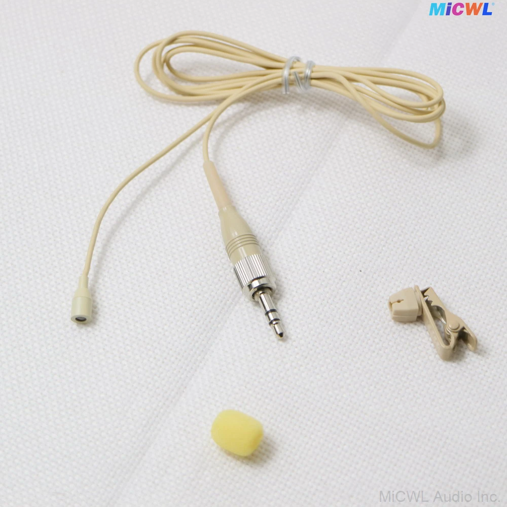 لون الجلد Lavalier التلبيب ميكروفون لسوني UWP UTX اللاسلكية على ظهره الارسال متعدد الاتجاهات المكثف الأساسية