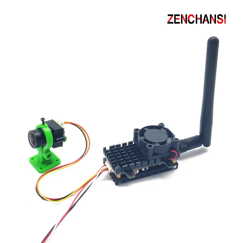 Over 20Km Range 5.8Ghz 2W FPV Wireless Transmitter 2000MW 48CH Video AV Audio Sender and 2.8mm CMOS 1000TVL camera for RC Drone