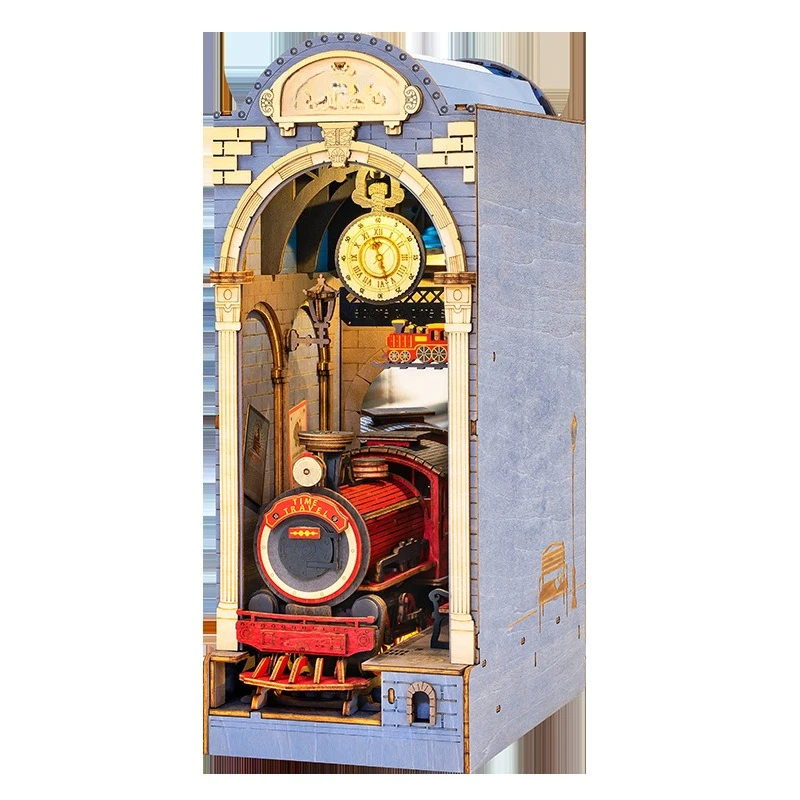 

Sakura Tram Sakuragaya Cabin 3D Creative Night Light Handmade Model Bookshelf Toy