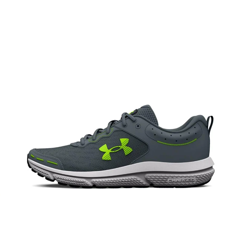 Under Armour Charged Assert 10 Men's Gray Low-Top Casual Runners – Comfortable Stylish Durable Mesh Performance 3026175-100