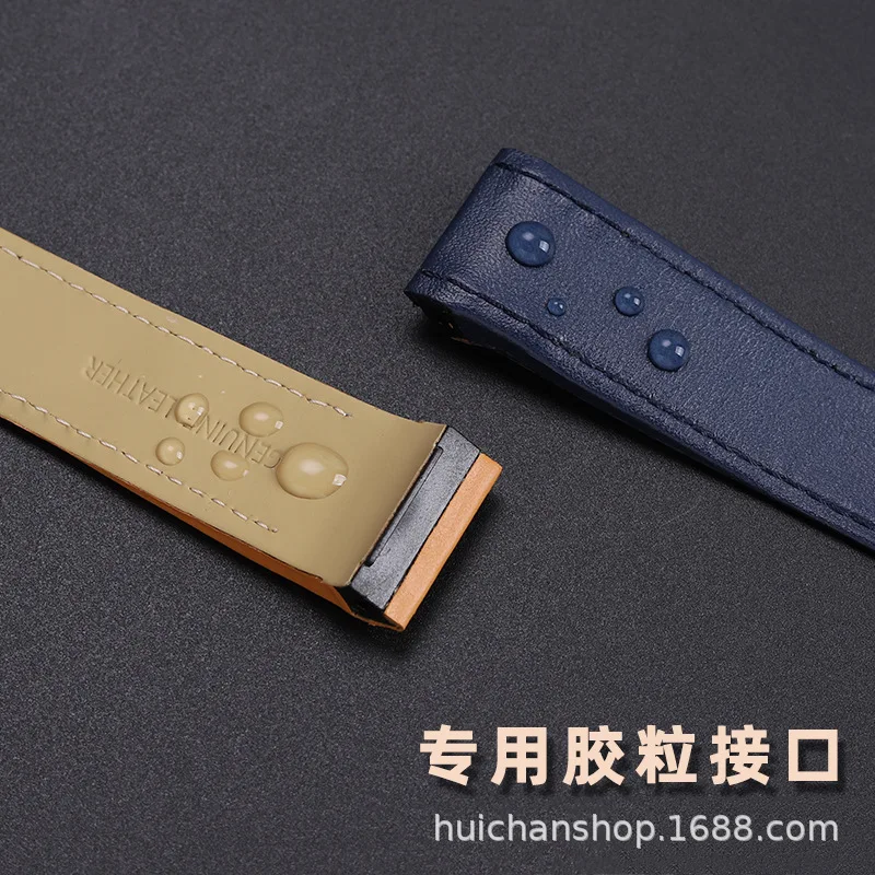 For Cartier Santos 100 Santos100 genuine leather watch strap Folding Buckle Watchband men women bracelet Brown Khaki  23mm