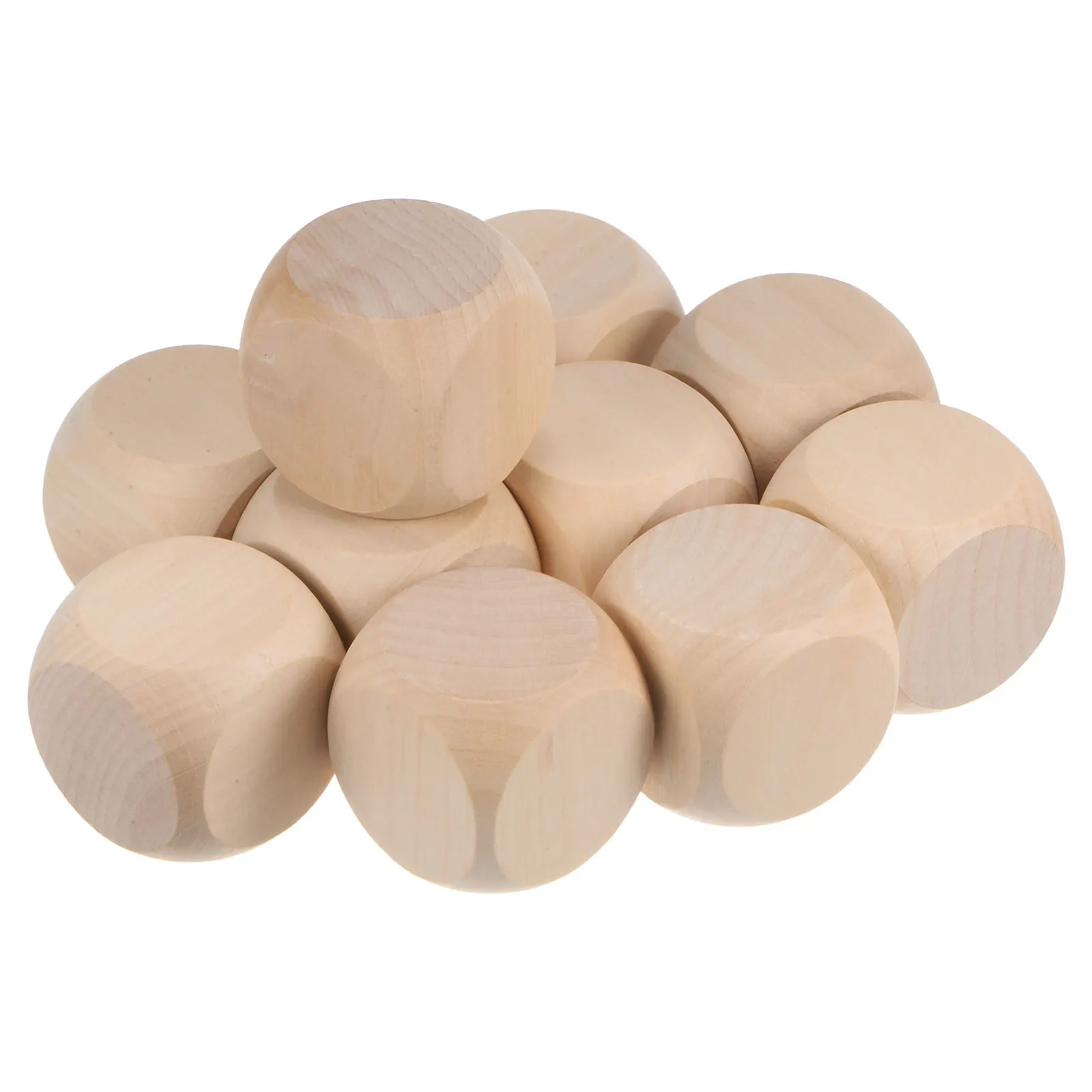 10pcs 2 Inch Wood Blocks for Crafts Unfinished Wooden Cube Wood Block