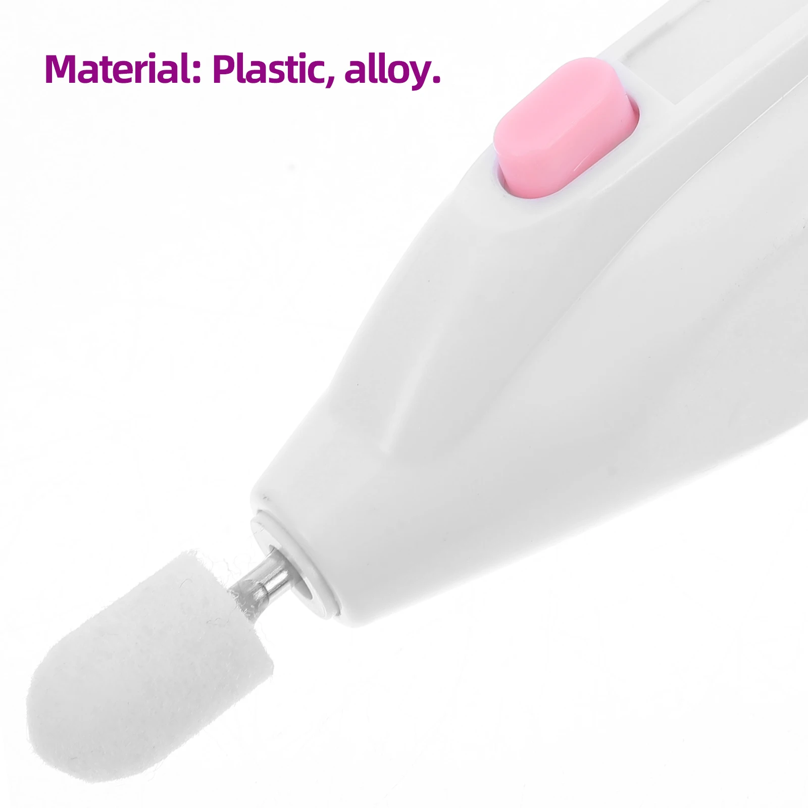 1 個ネイルアートツールコンパクト電動ネイルポリッシャープロまたは家庭用マニキュア研削装置低ノイズ指先グリップ