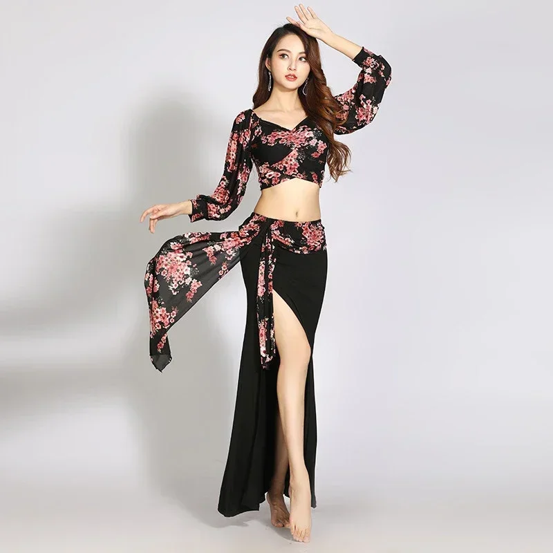 

Long Dress Set Sexy Costume Practice Fashion Clothes Performance Dress Stage Dance Costume For Oriental Dance 2024