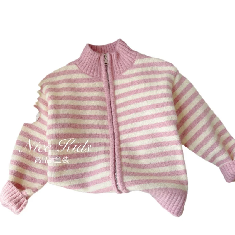 2025Girls' Autumn Winter New Sweater Baby Girl Knitted Top Toddler Girls' Sweater Pants2Trendy Set