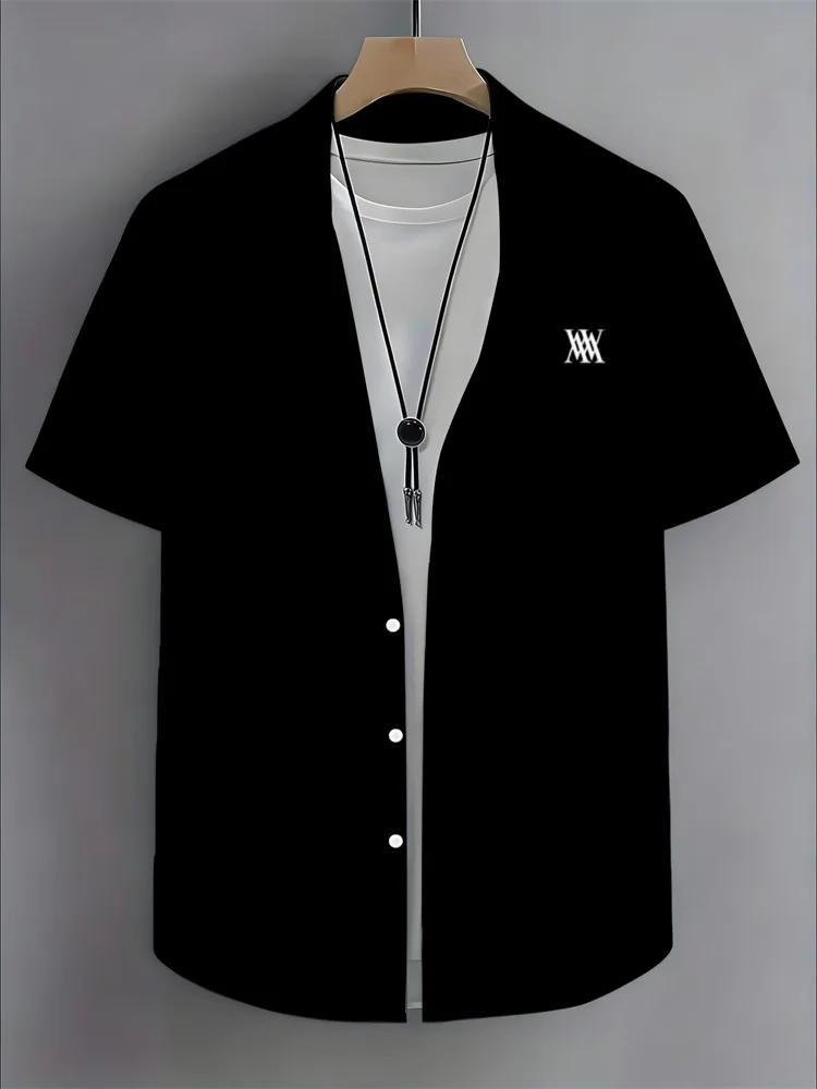 

Shirt men's summer short sleeved men's top 2026 brand clothing high-quality shirt casual fashion men's clothing