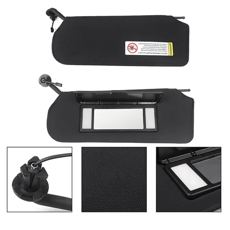 Efficientt-1Pair Car Sun Visors Shades W/LED Light 10442033 10442034 For  Corvette C5 1997-2004 Sunvisors Vanity Mirror