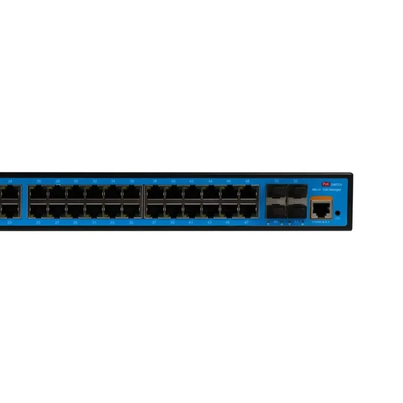 L2 Managed Network 48 Port 1000Mbps Ethernet Switch with 4 Gigabit Optical Fiber 10g SFP Slot Support IPV4/IPV6