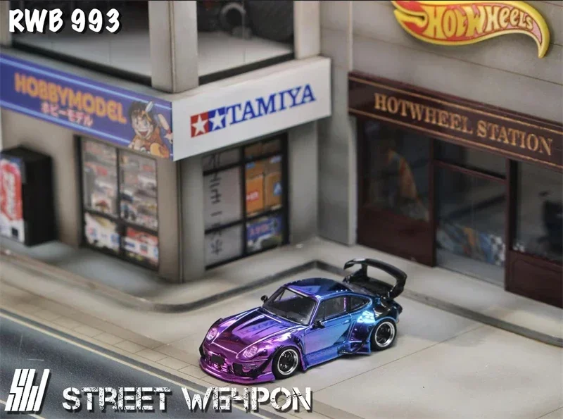 Street Weapon SW 1:64 RWB Chromed Gradient limited499 Diecast Model Car