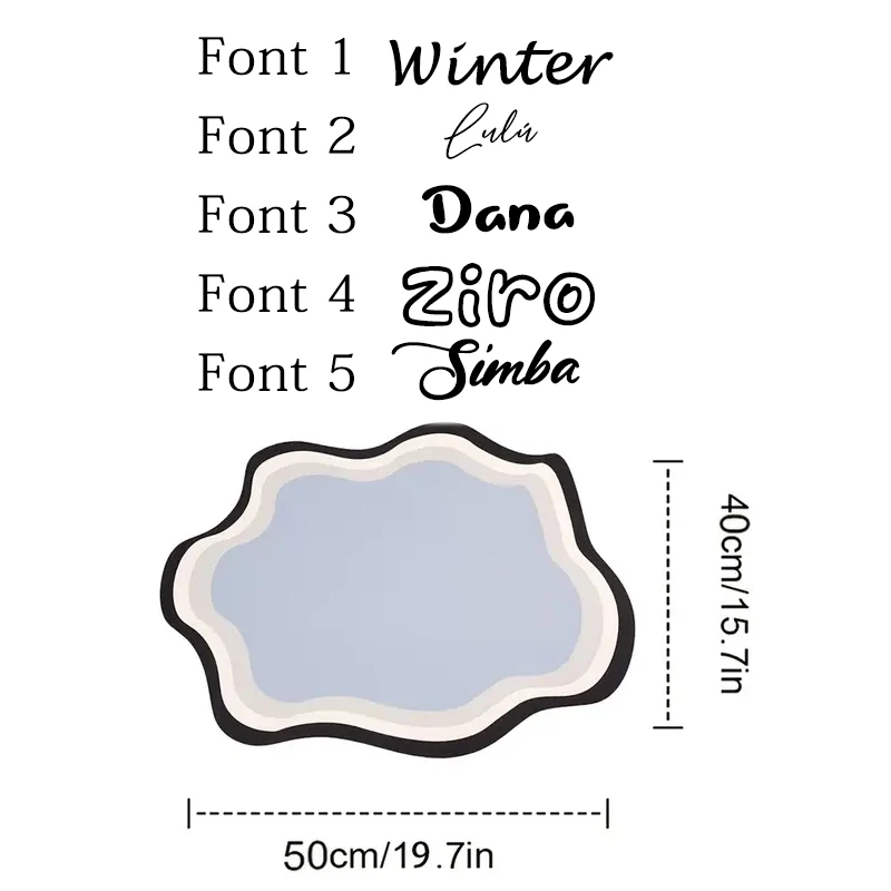  Custom Pet Feeding Mat with Optional Pet Avatars, Personalized, Non - Slip, Keeps Floors Clean  for Dog Cat Drinking Feeding - 2