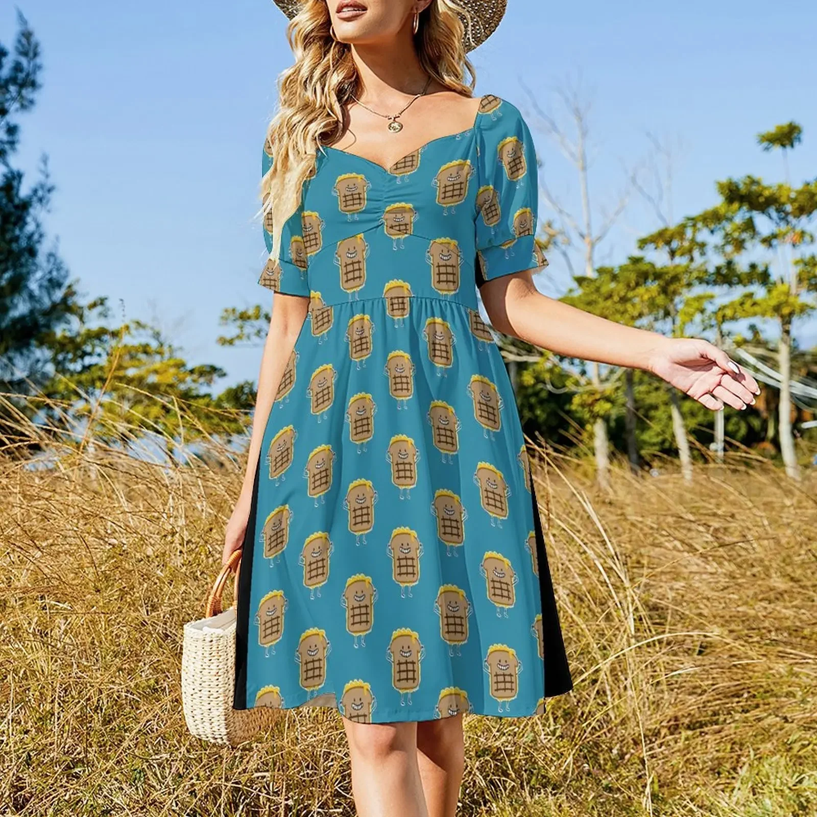 Grilled Cheese Sandwich Cheddar Toasted Bread Sleeveless Dress dress party night Women's summer dresses Dress