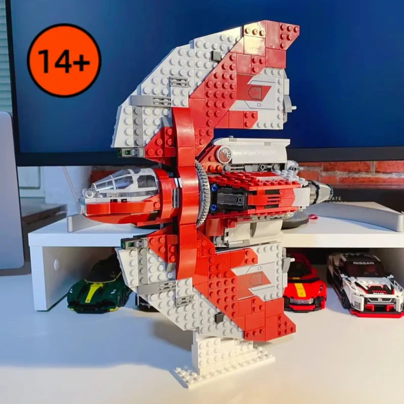 Blocs de construction de bataille spatiale, 599 pièces, vaisseau spatial T-6 avec 4 figurines, modèle d'assemblage 75362, briques, décoration de la maison, jouets, cadeau d'anniversaire