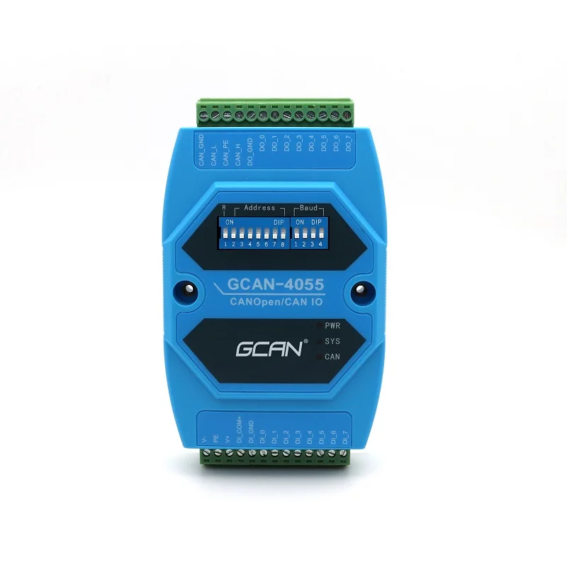 A new CANopen I / O digital interface module CANbus converter controlled by CANopen communication