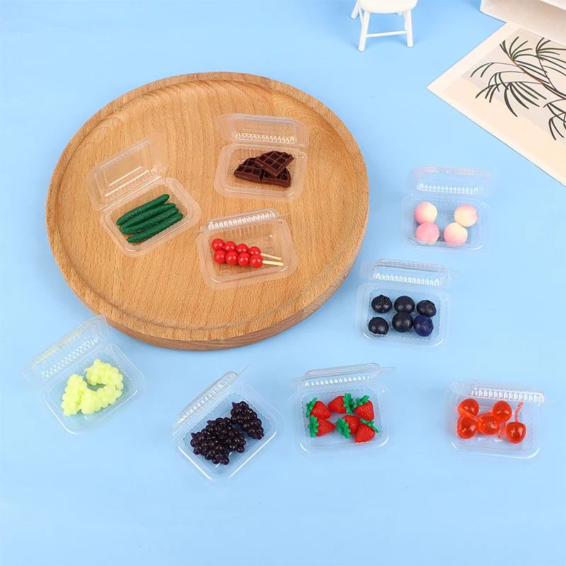 Dollhouse Mini Snack Box Miniature Simulation Dolls House Furniture Model DIY Accessories Home Ornament Toy