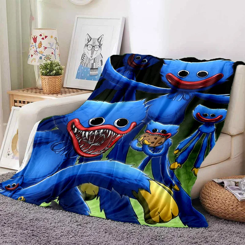 Blankets Thrilling Horror Game P-Poppy Playtime Soft Sofa Bedding Room Decoration Picnic Blanket Gift for Beds