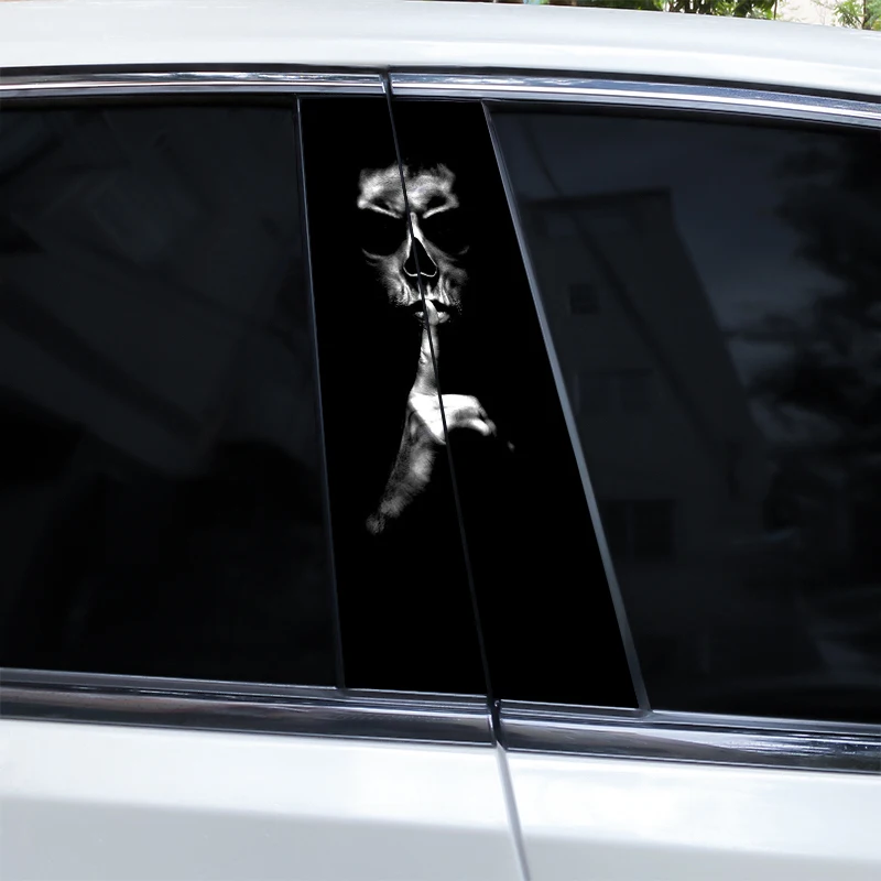 

2pcs Grim Reaper Sticker Car B-pillar Sticker DIY Vinyl Waterproof Car Door Pillar Sticker Suitable for Most Car Center Pillars