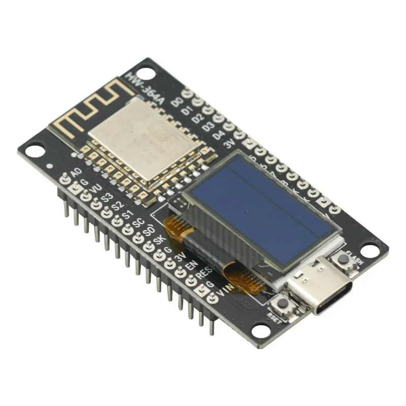 Płyta rozwojowa NodeMCU ESP8266 V3 z wyświetlaczem 0.96 Cal OLED CH340 ESP-12F moduł WiFi TYPE-C dla Arduino/Micropython NEW