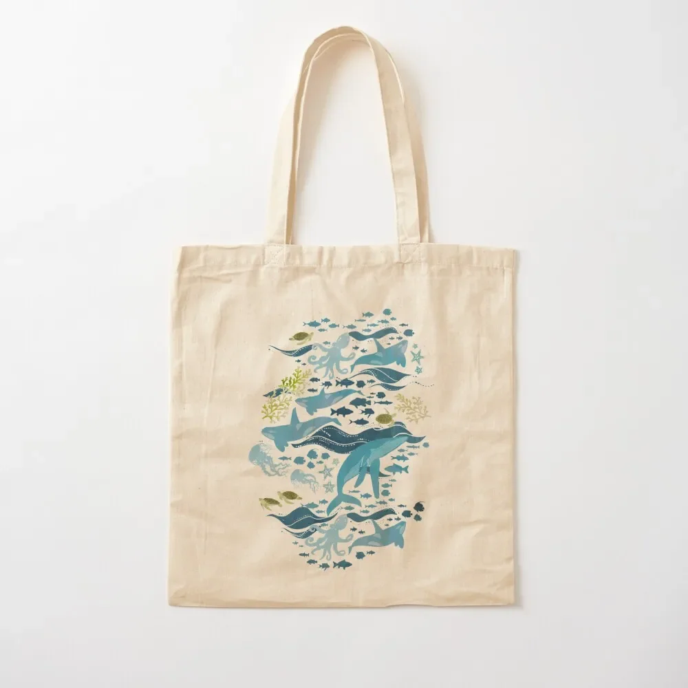 

Ocean life in turquoise Tote Bag Reusable bags the tote bag Tote Bag