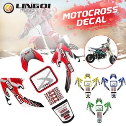 Autocollant de carénage universel pour moto CRF50, kit de carrosserie, décalcomanie, Pit Bike, Motocross, D343