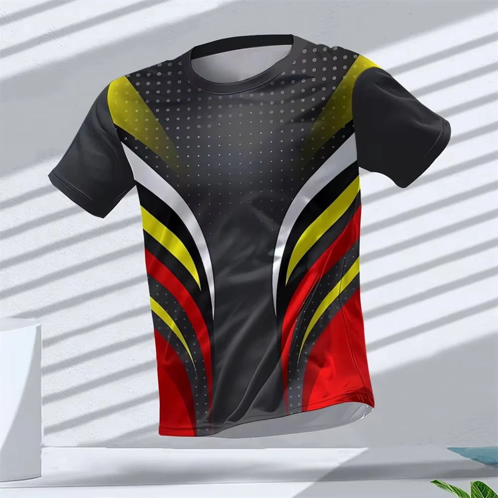 New Hot-Selling Outdoor Running Sports Breathable Quick-Drying Fitness Clothes Casual Wear 3D Printing Round Neck Adult T-Shirt