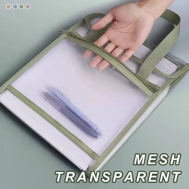 Bolsa de almacenamiento de papel para carpetas de 13 capas, bolsa de órgano portátil A4, herramienta de organización de papel de gran capacidad, bolsa de datos con asa para la escuela y la Oficina