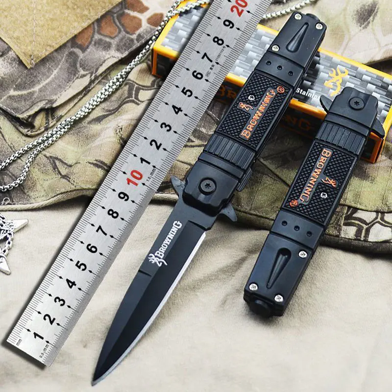 Outdoor folding knife multifunctional broken window sharp camping self-defense fishing small stainless steel folding knife