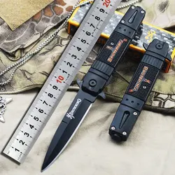 Outdoor folding knife multifunctional broken window sharp camping self-defense fishing small stainless steel folding knife