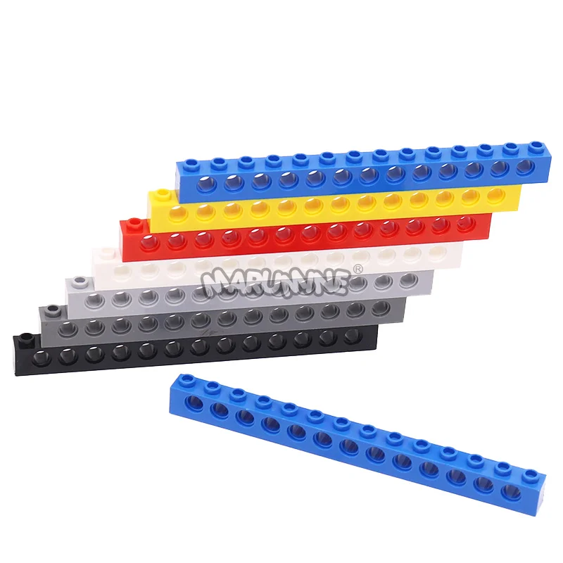 Marumine-piezas de ladrillo 1x14 con 13 agujeros, bloque de construcción MOC Compatible con Robot 32018, modelo de construcción clásico, accesorio DIY, 5 uds.