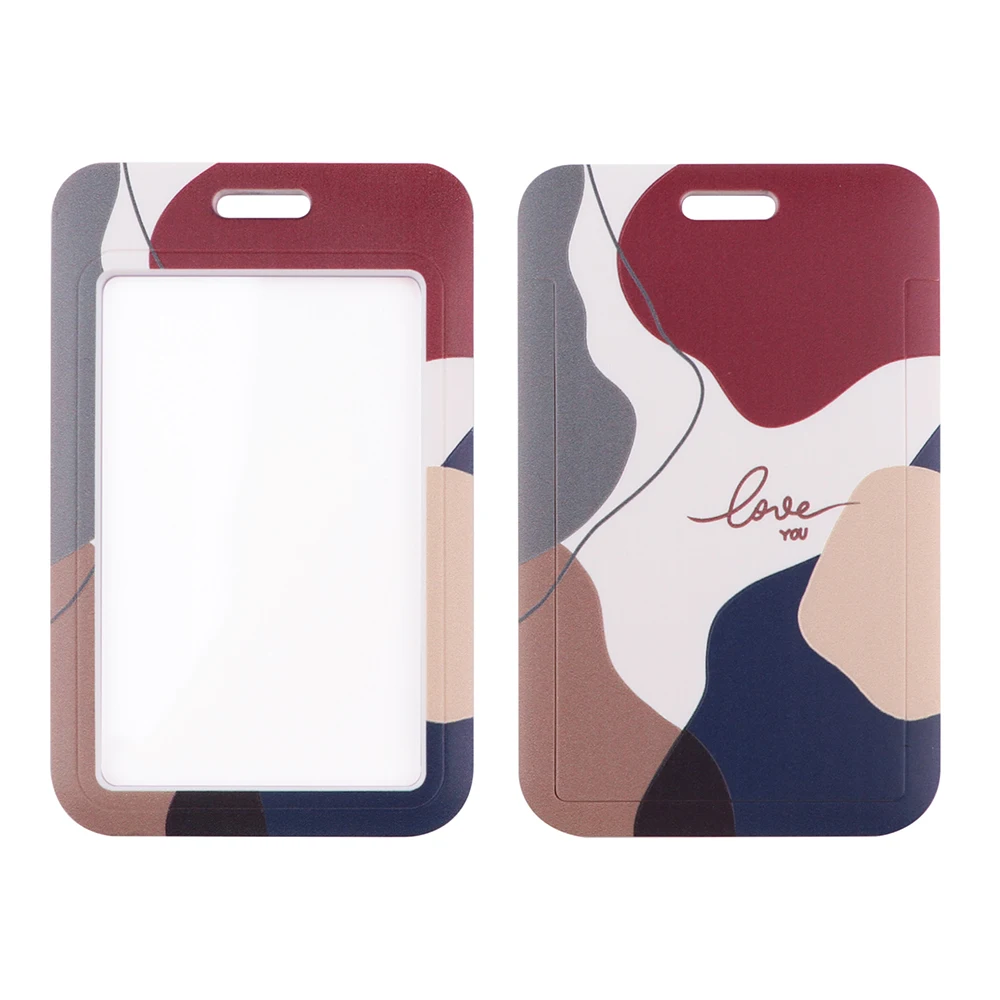 Ransitute R2754 Simple Love Bank Credit Card Holder Wallet Bus ID Name Work Card Holder For Student Card Cover Business Card