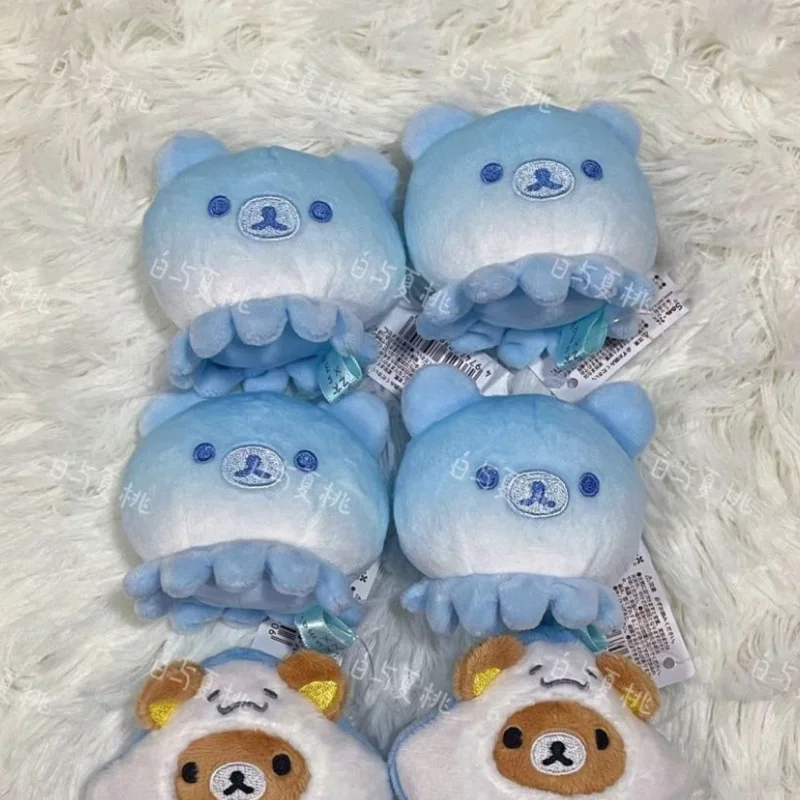 日本のリラックマオーシャンシリーズかわいいぬいぐるみぶら下げ装飾タコ悪魔魚バックパックペンダントギフトホリデープレゼント