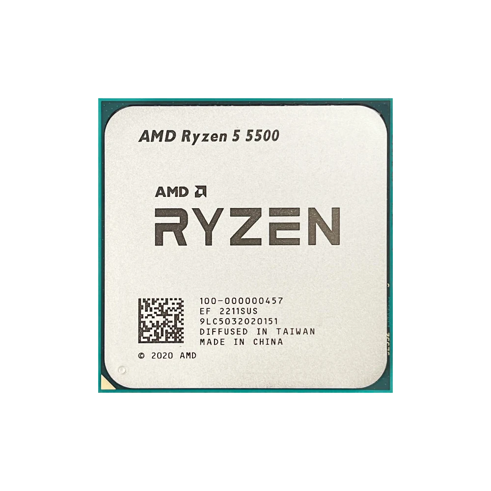 Processador para jogos AMD Ryzen 5, R5 5500, 3,6 GHz, Núcleo 6, CPU 12 Thread, 7NM, L3 = 16M, AMD AM4, Placa-mãe B550M, Novo