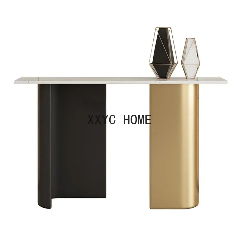 

Настольный стол LBX Home Console Stone Plate: Доступная роскошь, минималистичный стиль, полукруглый, длинный и узкий стол