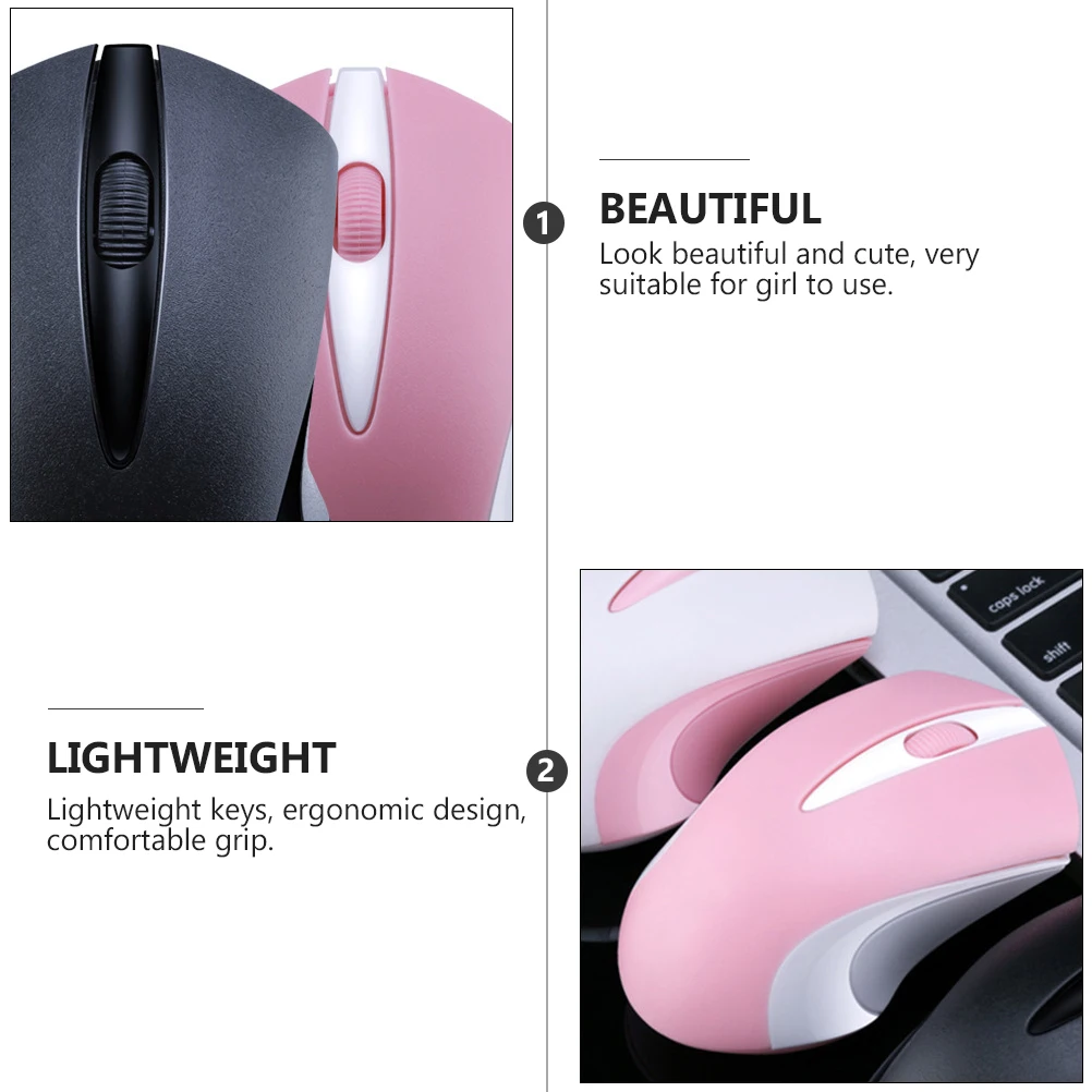 

Беспроводная мышь для девочек, 1 шт., эргономичная, легкая, милая, 3 цвета, диапазон сигнала 10 м, аксессуары для офисного компьютера