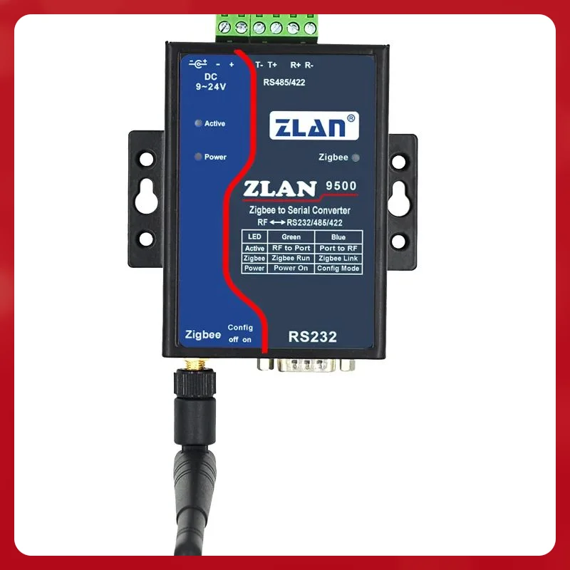 Porta serial de última moda RS232 RS485 RS422 para conversor Zigbee ZLAN9500